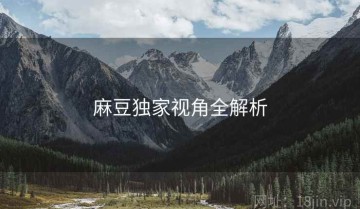 麻豆独家视角全解析