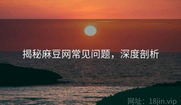 揭秘麻豆网常见问题，深度剖析