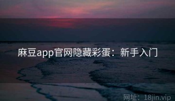 麻豆app官网隐藏彩蛋：新手入门