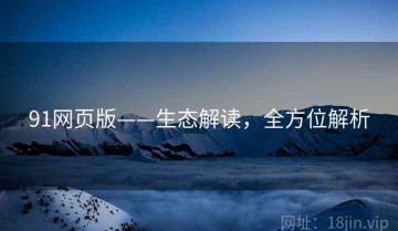91网页版——生态解读，全方位解析
