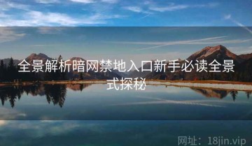 全景解析暗网禁地入口新手必读全景式探秘