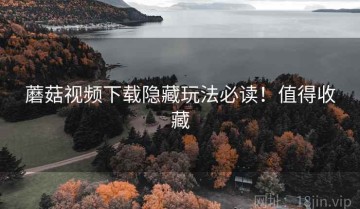蘑菇视频下载隐藏玩法必读！值得收藏
