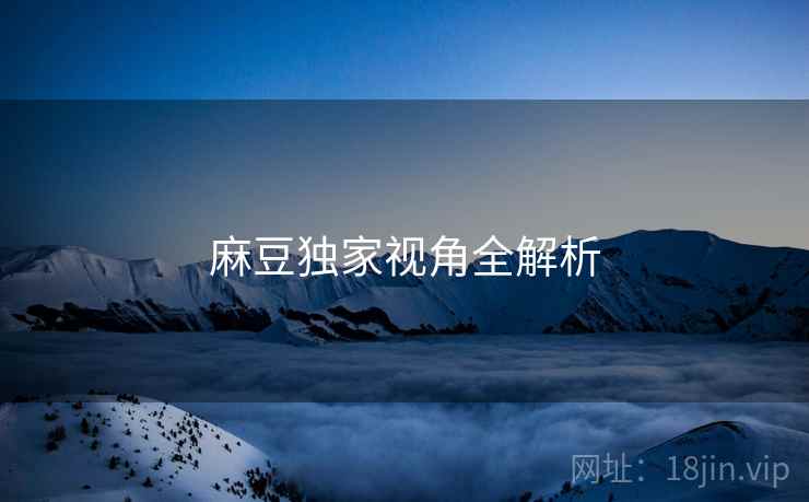 麻豆独家视角全解析