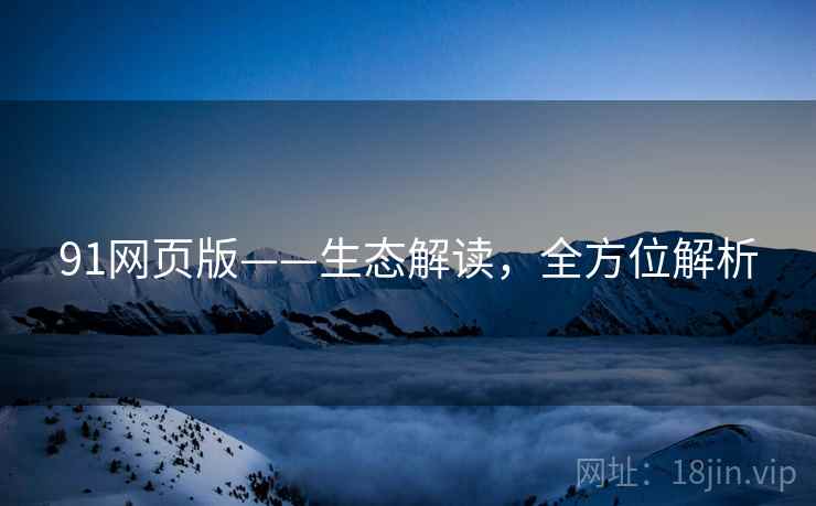 91网页版——生态解读，全方位解析