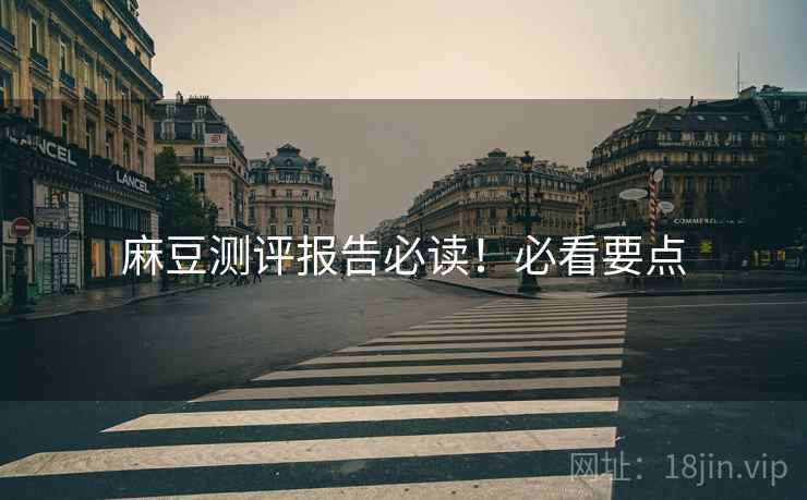 麻豆测评报告必读！必看要点